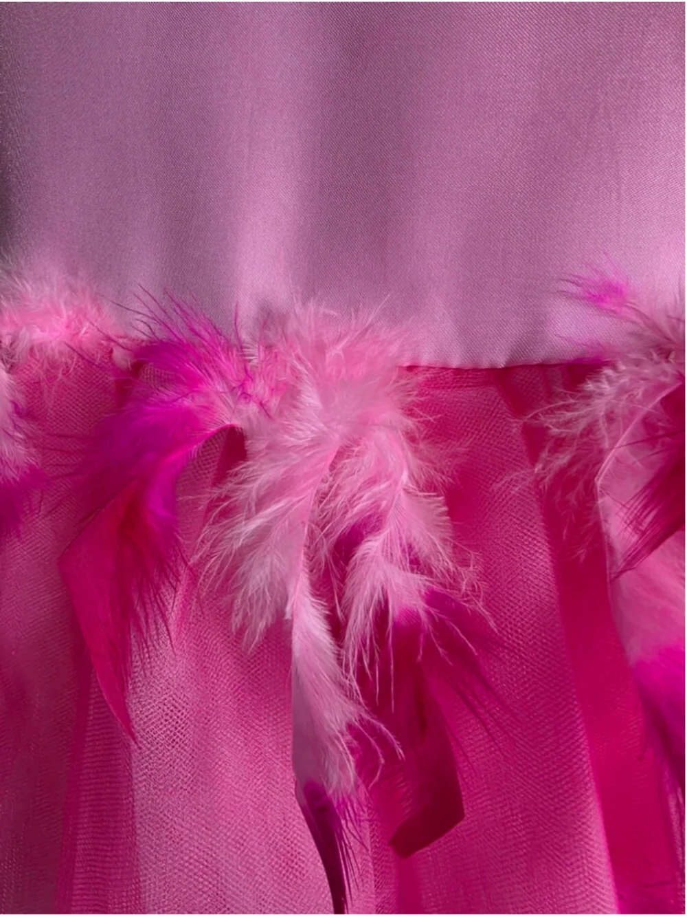 Pottery Barn Kids Pink Feather Tulle Dress Girls Size 4-6 Princess Party Dress